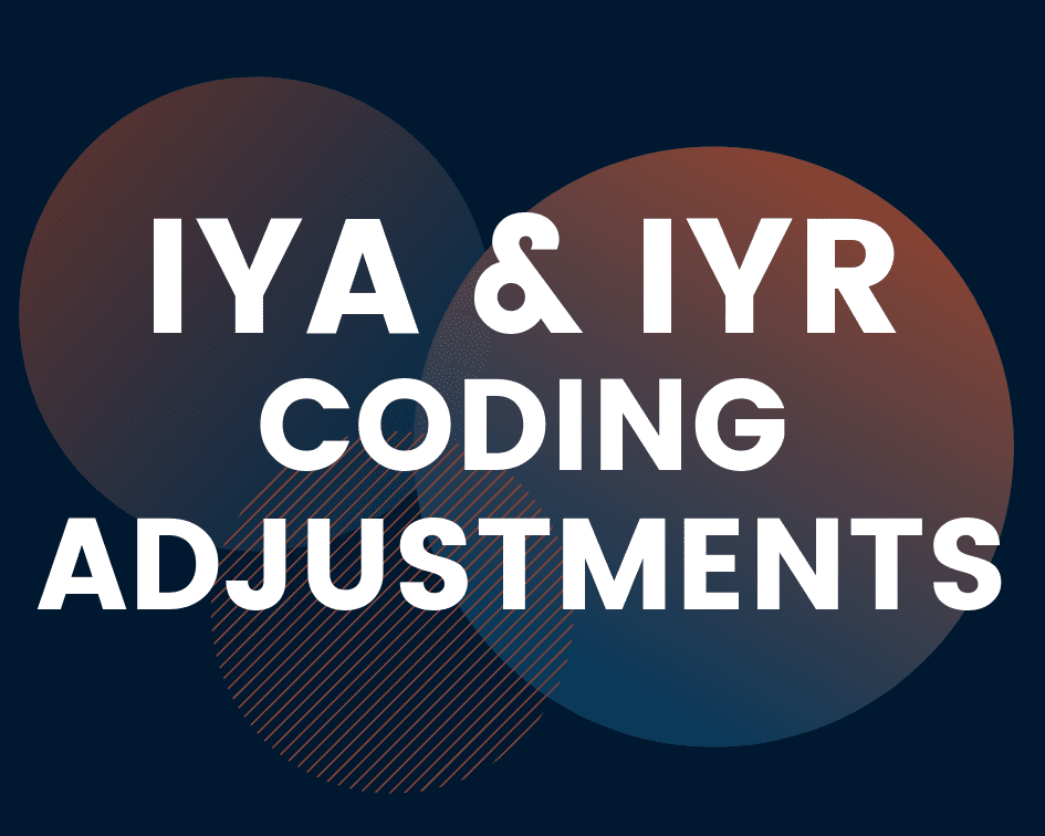 In-Year Adjustment (IYA) and In-Year Restriction (IYR) coding adjustments