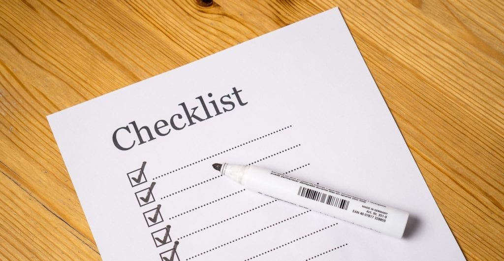Starter checklist for new employees