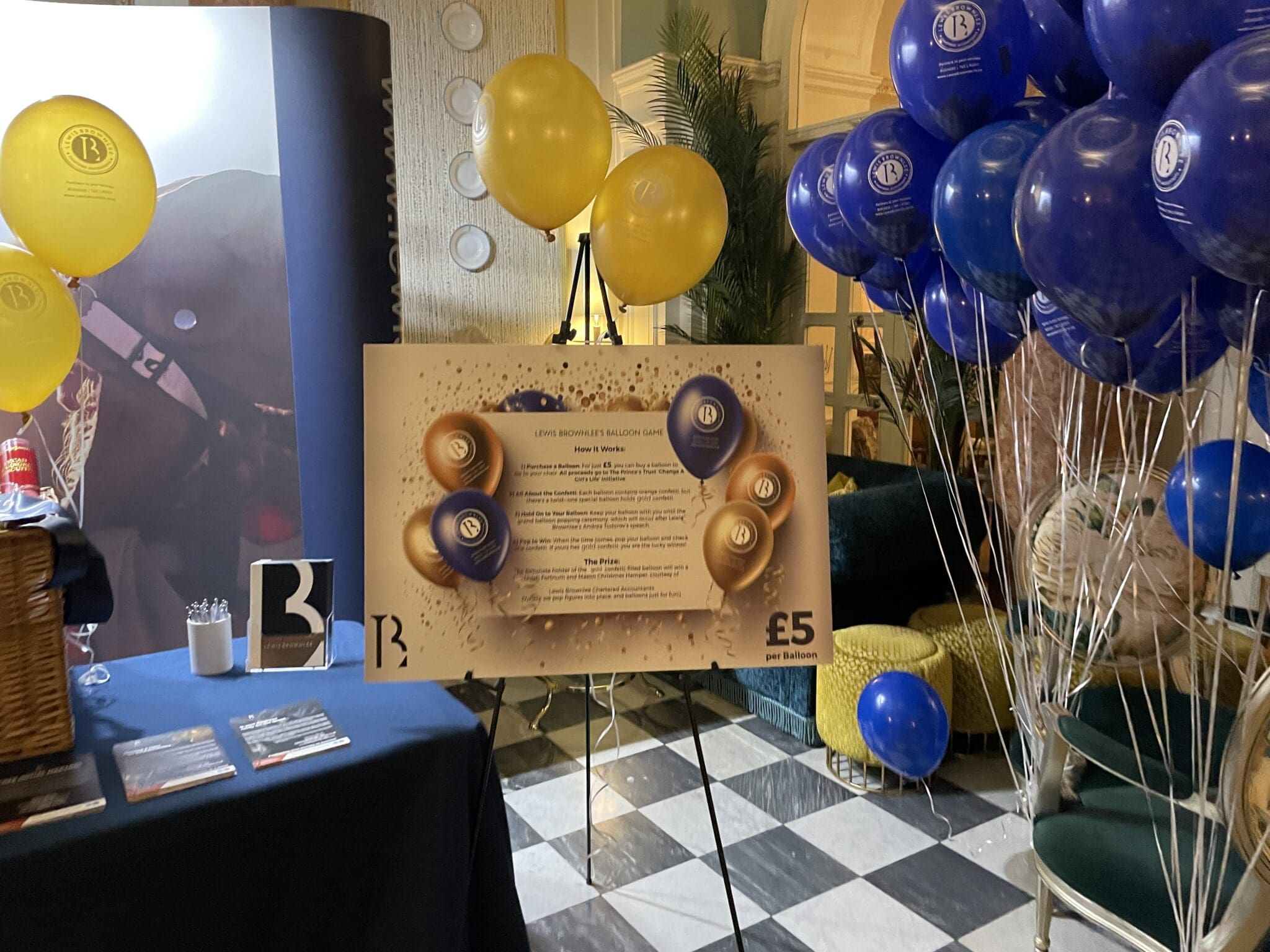 Board and Balloons re Empowerment Gala