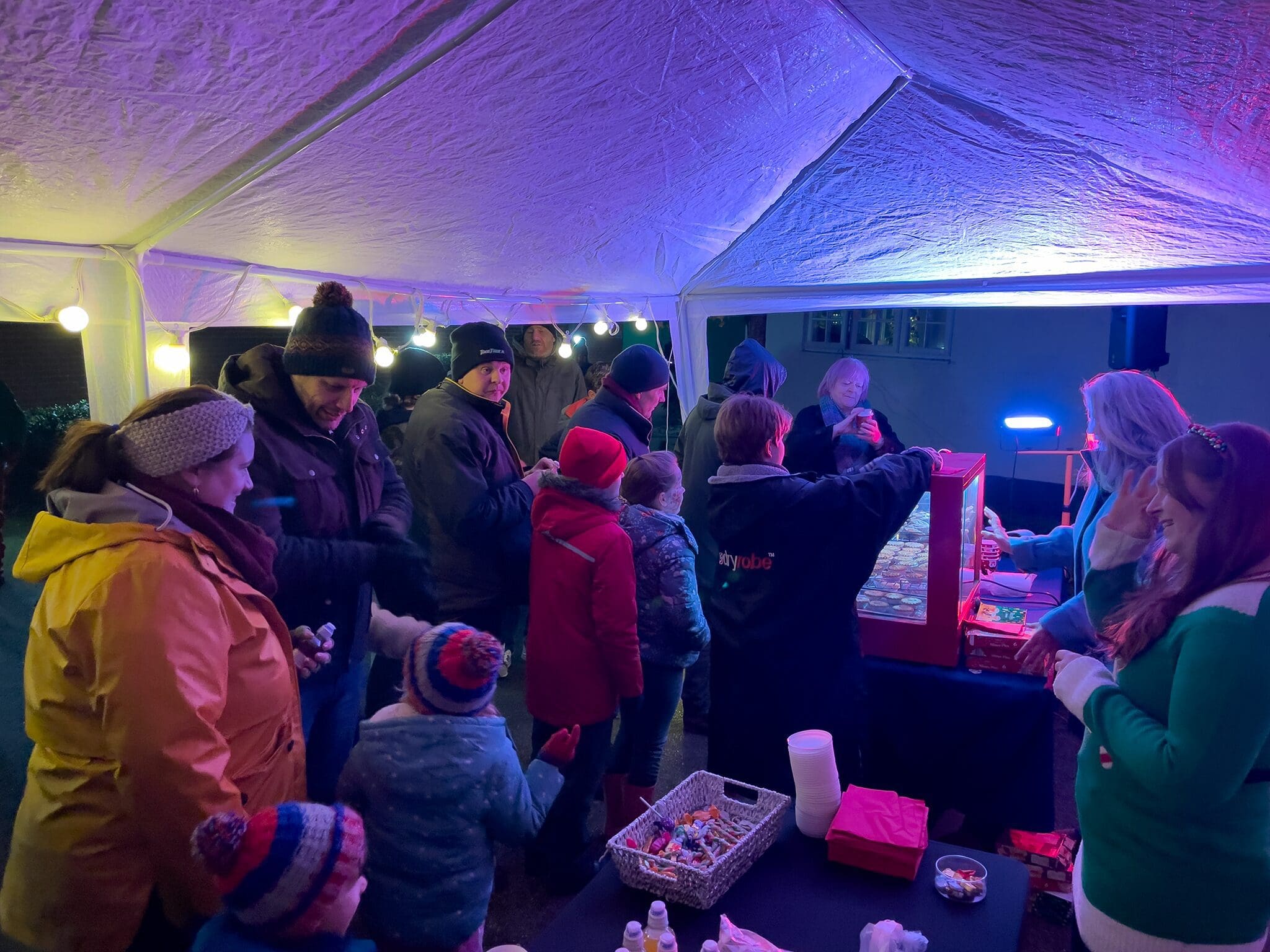 Lots of people come to see Lewis Brownlee at the Midhurst Christmas Street Party