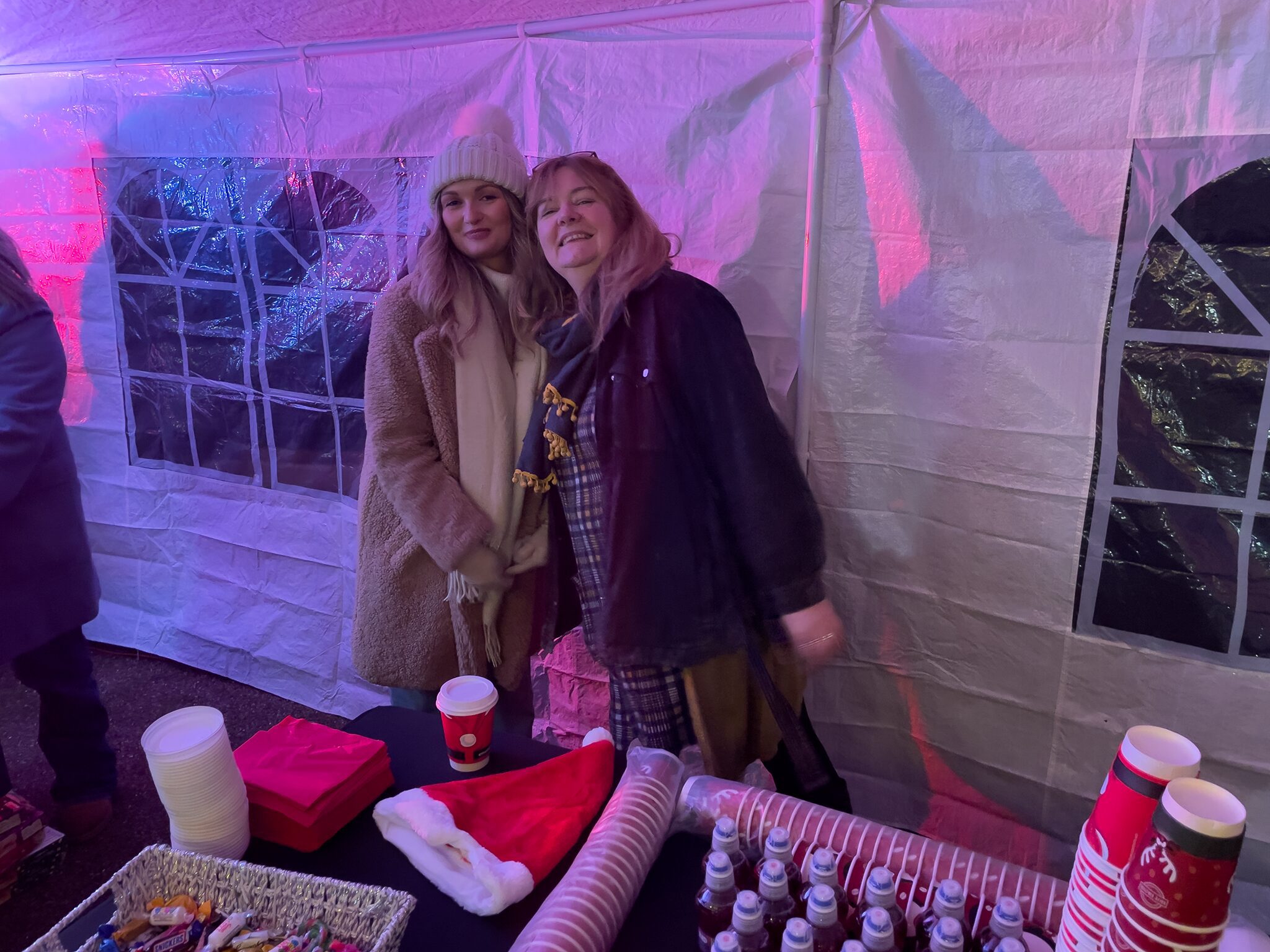 Steph and Bren at the Midhurst Christmas Street Party