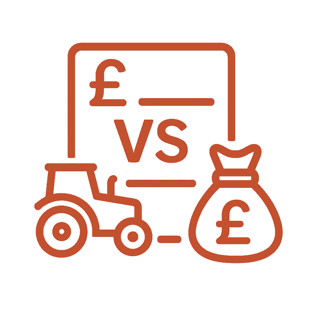 farmer and tractor icon